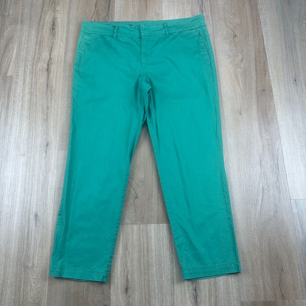 Kut from the Kloth Green Women's 10 Crop Chino Trouser Office Wear Casual